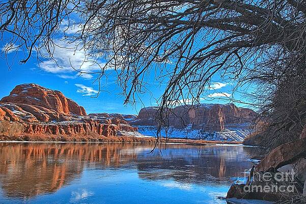 Utah Photograph - Overhanging The Green River by Adam Jewell