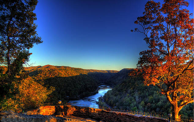 Sky Wall Art featuring the photograph Overlook In The Fall by Jonny D