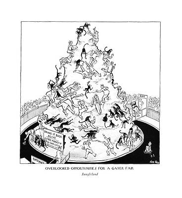 Monkey Drawing - Overlooked Opportunities For A Gayer by Carl Rose