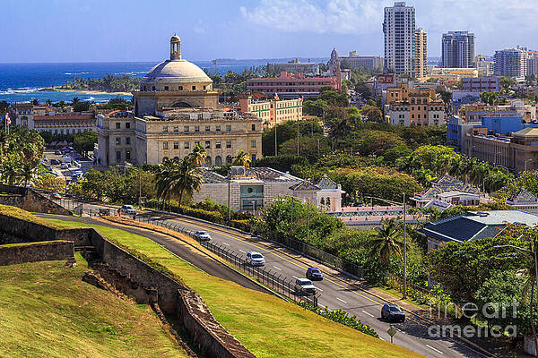 Puerto Rico Wall Art featuring the photograph Overlooking Old San Juan by Mary Lou Chmura