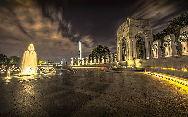 America Photograph - Pacific Side Of The World War II Memorial by David Morefield