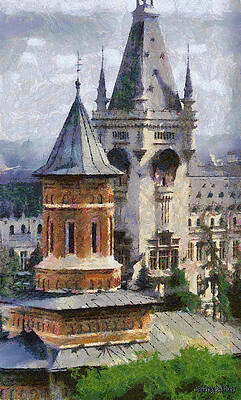 Building Wall Art featuring the painting Palace Of Culture by Jeffrey Kolker