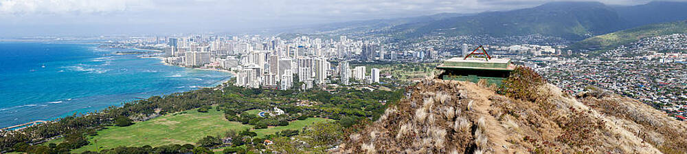 Hawaii Wall Art featuring the photograph Panorama Of Sea Front At Waikiki by Steven Heap