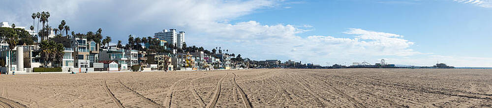 Beautiful Photograph - Panorama Santa Monica Beach CA by Steven Heap