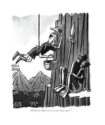 Native Drawing - Pardon Me by Peter Arno