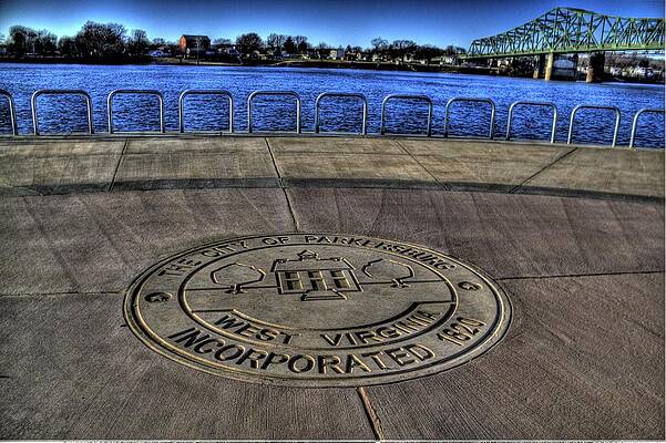 Sky Wall Art featuring the photograph Parkerburg City Seal by Jonny D