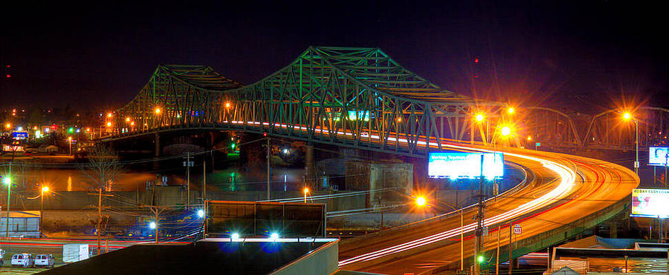 Architecture Wall Art featuring the photograph Parkersburg Belpre Bridge by Jonny D
