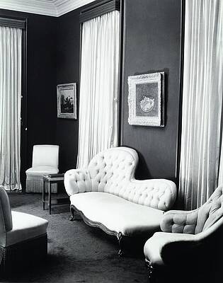 Antique Photograph - Parlour At The Home Of James Thrall Soby In New by Evelyn Hofer