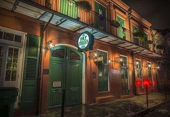 Historic New Orleans Bar at Night Photograph