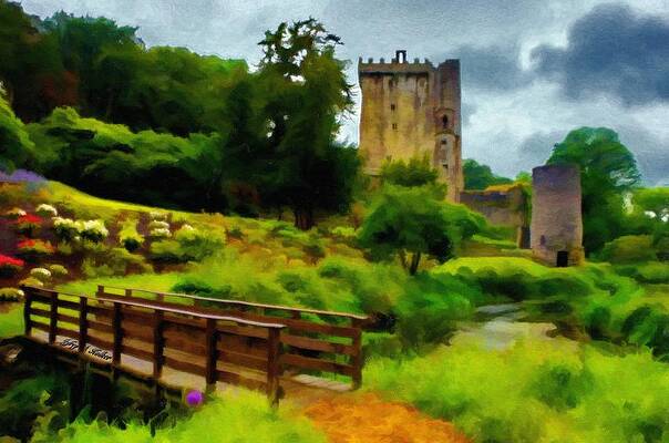 Wall Art featuring the painting Path To Blarney Castle by Jeffrey Kolker