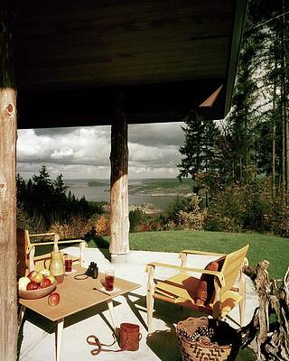 Mountain Wall Art featuring the photograph Patio At Mr. And Mrs. Charles Hayter's Home by Dearborn-Massar