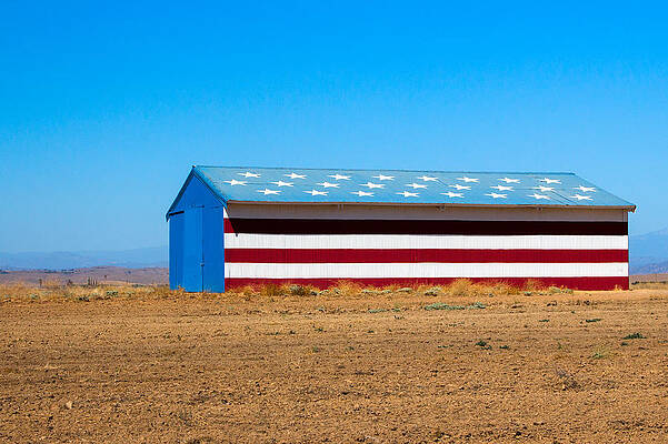 Country Wall Art featuring the photograph Patriotic Barn by Nicholas Blackwell