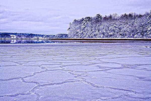 Wall Art featuring the photograph Patterns In The Ice Royalls Cove by Jeff Sinon