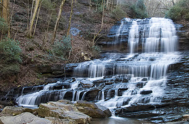 North Carolina Wall Art featuring the photograph Pearsons Falls by Flees Photos