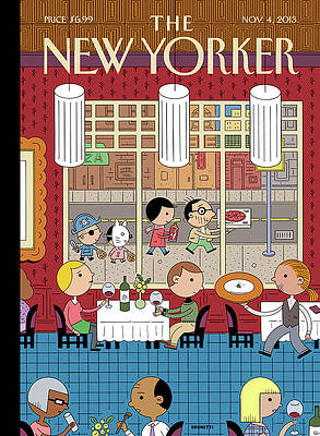 Diverse Characters in Urban Cafe Painting