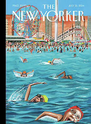 Summer Day at Coney Island Painting