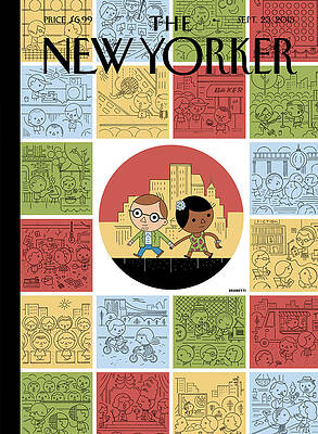 Cartoon Characters in Colorful Panels Painting