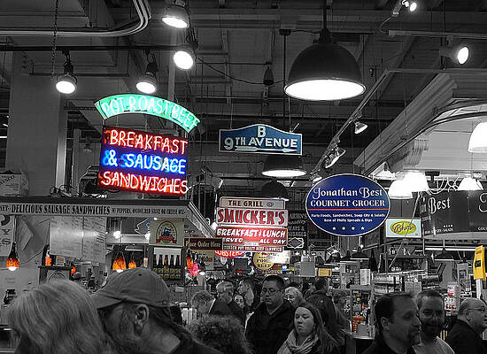 Historical Wall Art featuring the photograph Philadelphia - Reading Terminal Market 9th Avenue by Richard Reeve