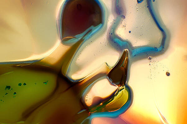 Wall Art featuring the photograph Glowing Golden Blue Modern Art by Omaste Witkowski