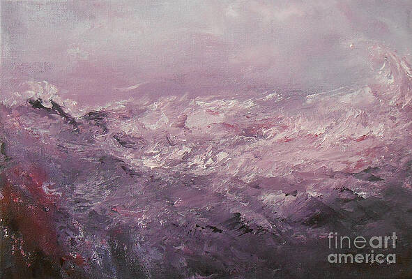 Wave Painting - Pink Emotions by Jane See