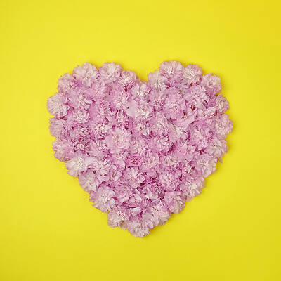 Heart-Shaped Floral Arrangement Wall Art