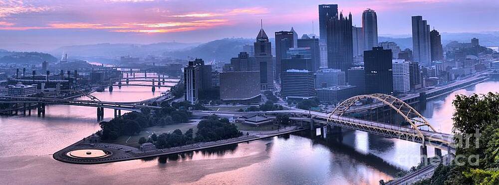 Skyline of Pittsburgh at Dusk Wall Art