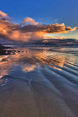 Sea Photograph - Pismo Storm Cloud Reflections by Beth Sargent