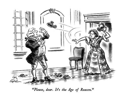 Setting Drawing - Please, Dear.  It's The Age Of Reason by Ed Fisher