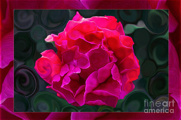 Wall Art featuring the painting Plentiful Supplies Of Pink Peony Petals Abstract by Omaste Witkowski
