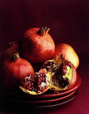 Arrangement of Fresh Pomegranates Wall Art