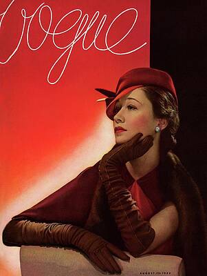 Elegant Woman in 1930s Attire Wall Art