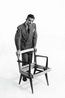 Wall Art featuring the photograph Portrait Of Furniture Designer Jens Risom by Herbert Matter