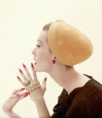 Elegant Woman with Yellow Hat Wall Art