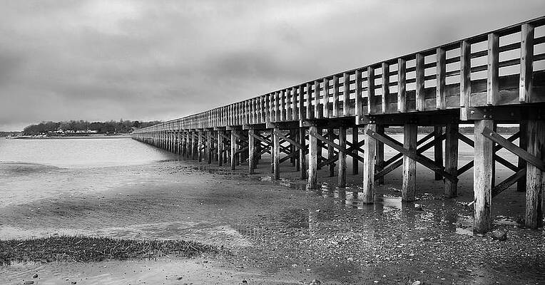Massachusetts Wall Art featuring the photograph Powder Point Bridge Duxbury by Steven David Roberts