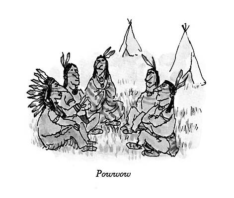 Native Drawing - Powwow by William Steig