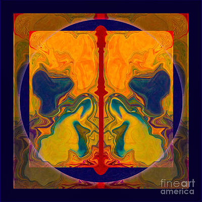 Wall Art featuring the digital art Prayer And Meditation Connecting Us To Our Home Abstract Healing by Omaste Witkowski