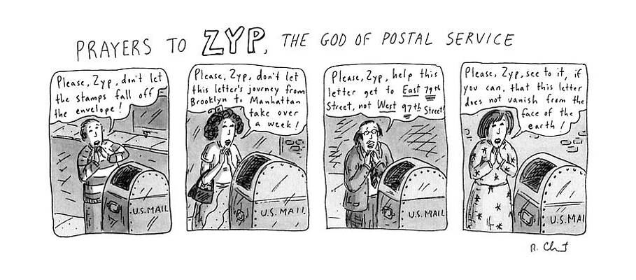 Prayer Drawing - Prayers To Zyp by Roz Chast