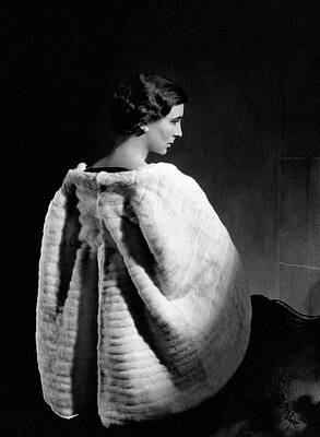 Greece Photograph - Princess Marina Of Greece Wearing A Molyneux Cape by Horst P. Horst
