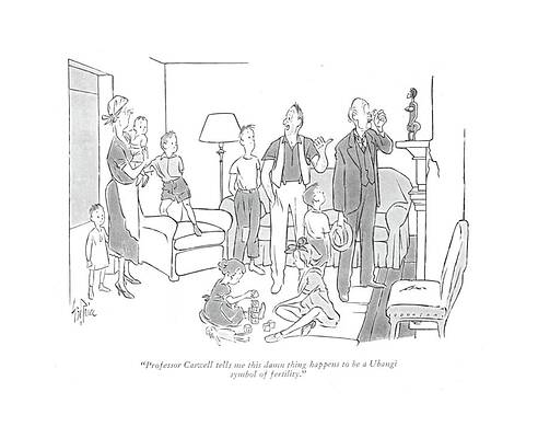 Symbol Drawing - Professor Caswell Tells Me This Damn Thing by George Price