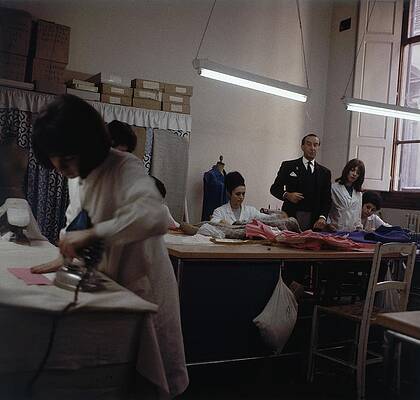 Group Of People Photograph - Pucci In A Workroom by Horst P. Horst