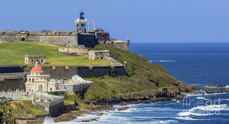Puerto Rico Wall Art featuring the photograph Puerto San Juan Light Ocean View by Mary Lou Chmura