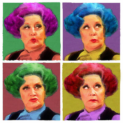 Mollie Sugden Pop Art Portrait Wall Art