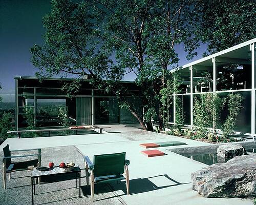 Mid-Century Modern House Exterior Wall Art