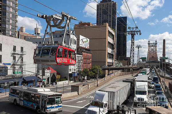 Wall Art featuring the photograph Queensboro Bridge Traffic I by Clarence Holmes