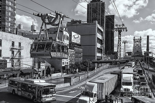 Wall Art featuring the photograph Queensboro Bridge Traffic II by Clarence Holmes