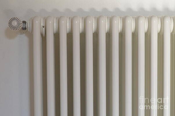 Color Image Wall Art featuring the photograph Radiator On White Wall by Sami Sarkis Photography