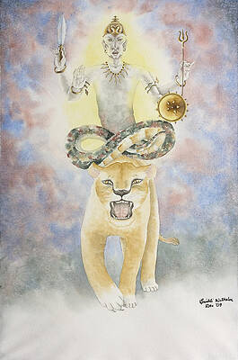 Hindu Astrology Painting - Rahu The North Node by Srishti Wilhelm