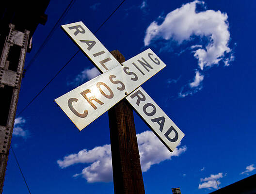 Wall Art featuring the photograph Railroad Crossing by Jonny D
