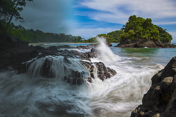 Beach Wall Art featuring the photograph Rain And Shine At Manuel Antonio Beach by Owen Weber