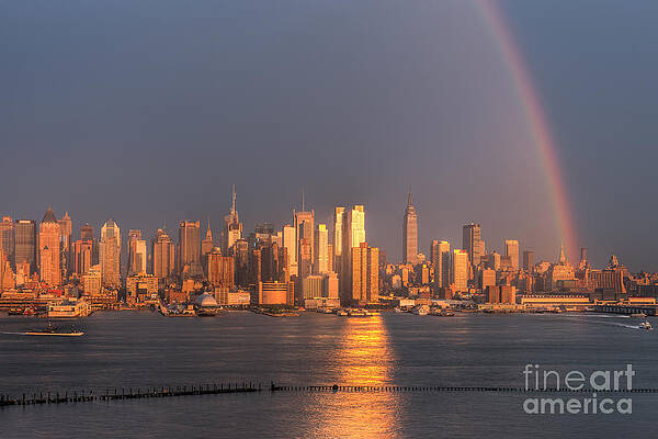 Reflection Wall Art featuring the photograph Rainbow Over New York City I by Clarence Holmes